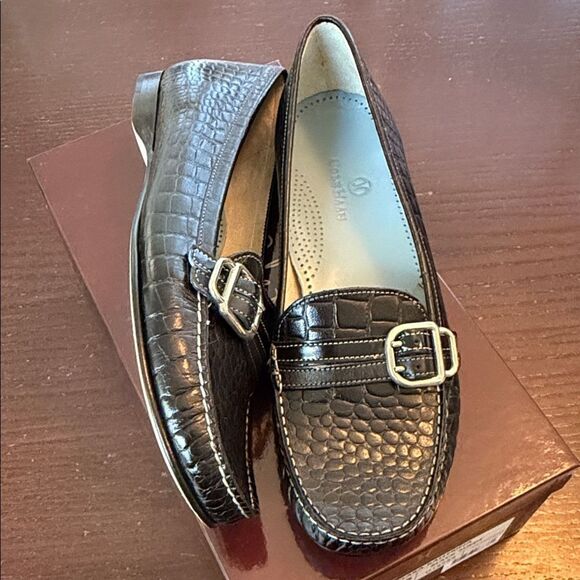 New Cole Haan Black Crocodile Embossed Loafers 8.5 main image 6
